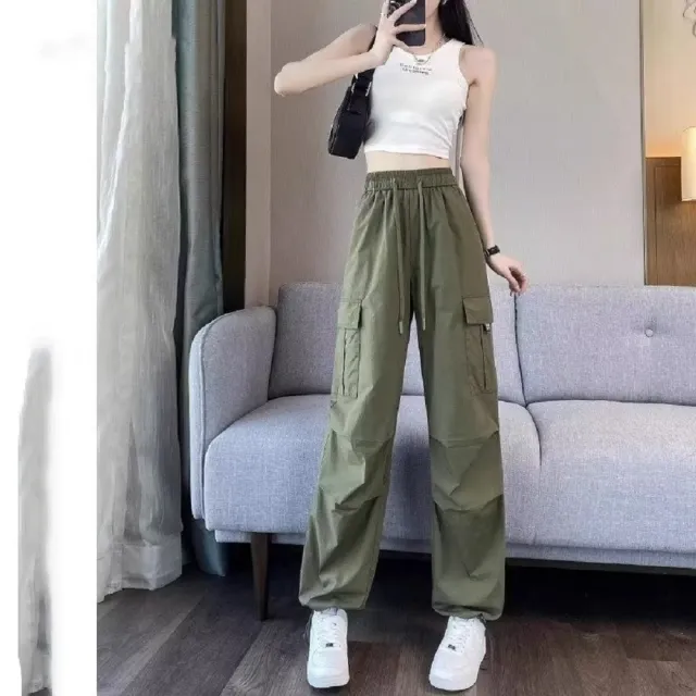 【ASister 小姊姊】AS2610#女裝｜休閒褲☆中大尺碼美式工裝褲(3色 S-5XL)