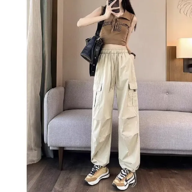 【ASister 小姊姊】AS2610#女裝｜休閒褲☆中大尺碼美式工裝褲(3色 S-5XL)