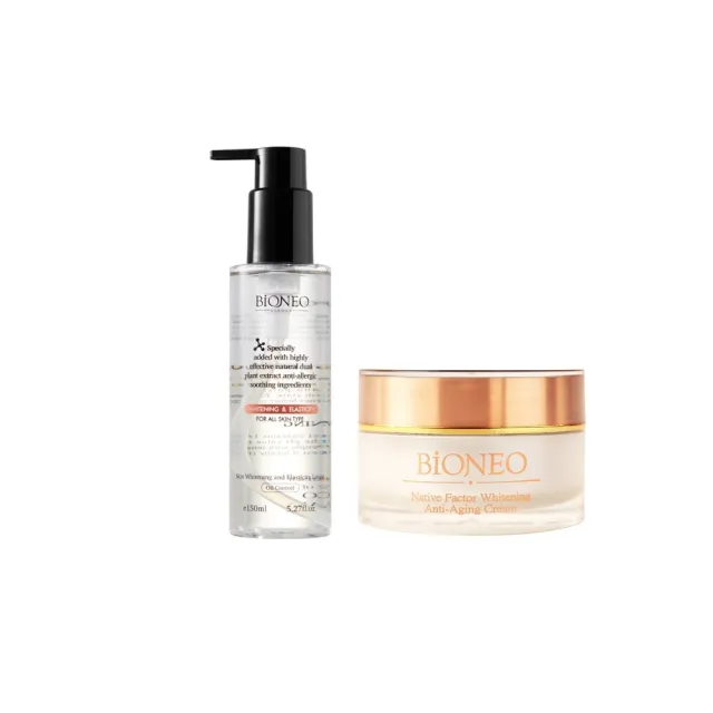 【Bioneo 德國百妮】原生美麗逆時抗老霜50ml+激淨美白彈潤煥膚水150ml