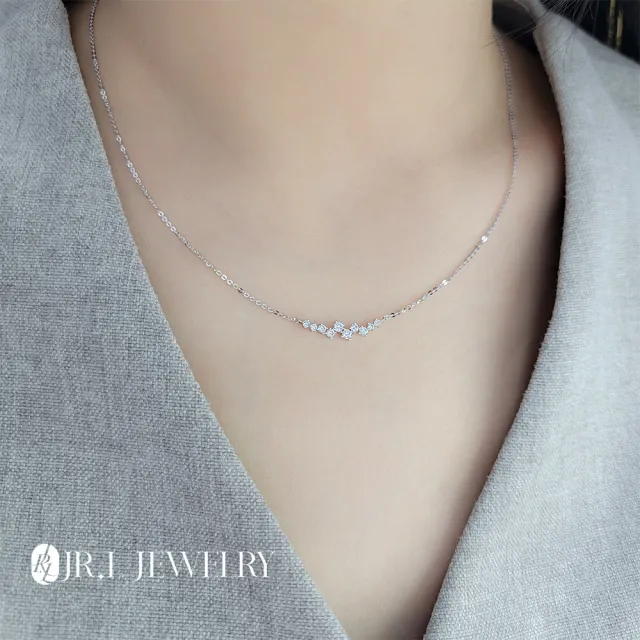 【JR.L JEWELRY】18K金鑽石項鍊 微笑點綴 輕奢系列項鍊 (培育鑽石)