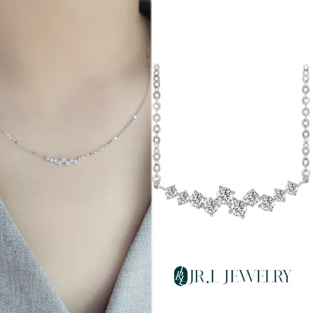 【JR.L JEWELRY】18K金鑽石項鍊 微笑點綴 輕奢系列項鍊 (培育鑽石)