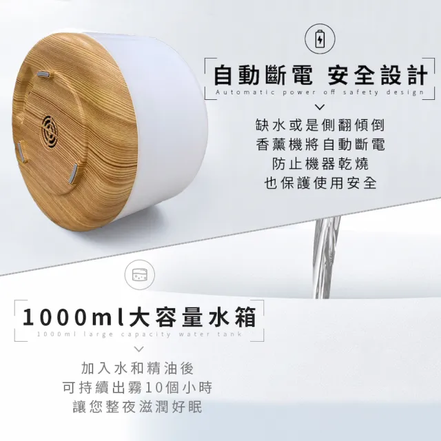 【DREAMCATCHER】1000ml 可遙控日系水氧機香薰機(加濕器/香氛機/噴霧機/精油薰香機/禮物)