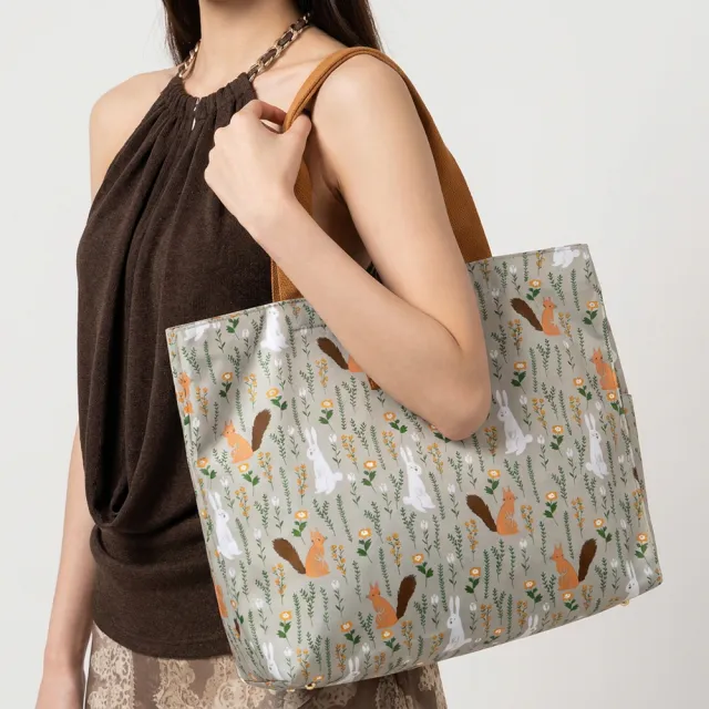【BonBon naturel】防水包 韓式大容量拉鍊側肩背托特包(大容量/防水包/通勤包/媽媽包)