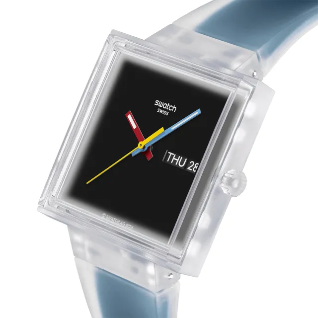【SWATCH】WHAT IF...SEE THRU BLACK? 經典手錶/男錶/女錶/瑞士製造 SO38K700 (42mm)