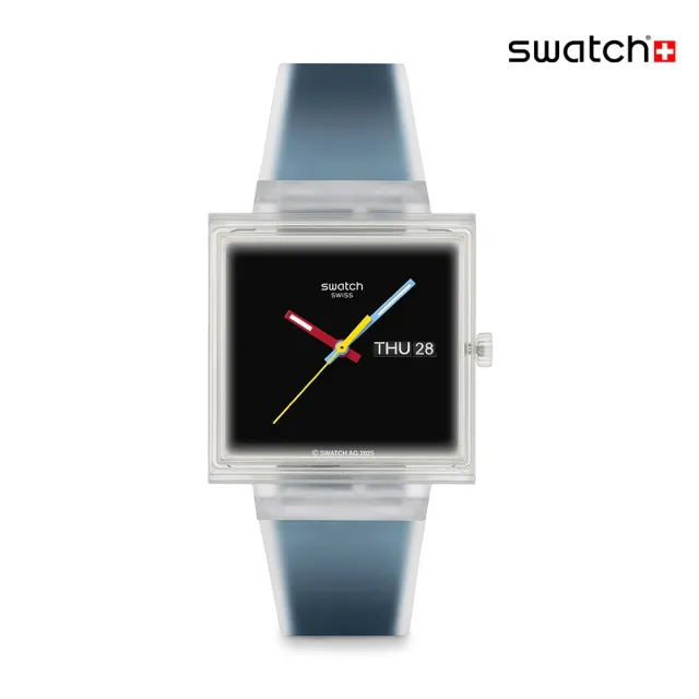【SWATCH】WHAT IF...SEE THRU BLACK? 經典手錶/男錶/女錶/瑞士製造 SO38K700 (42mm)