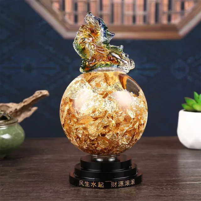 【雨揚】時來運轉貔貅金箔球鎮 (招財/神獸/風水佈局/匯聚財氣/引貴人)