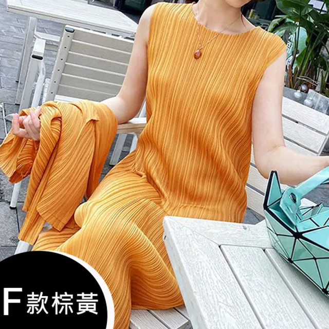 【K.W.】MOMO限定現貨新品韓國三宅壓褶花樣褶皺洋裝多款任選(韓國洋裝  中大尺碼)