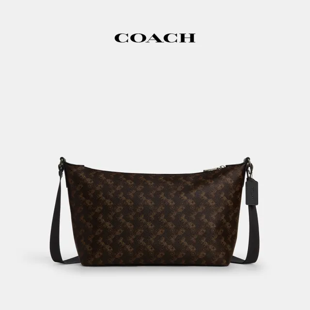 【COACH】蔻馳官方直營  FINN 經典 SIGNATURE馬車圖案斜背手袋 斜背包 側背包-Qb/松露色 混合色(CBX15)