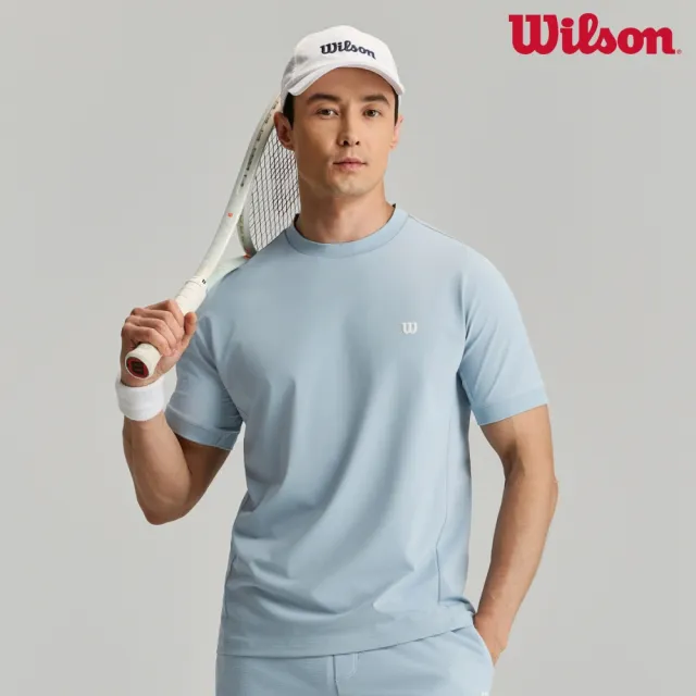 【WILSON】Daily Performance Tee 男款 服飾 短袖T恤 暮藍色 WM20039U016001