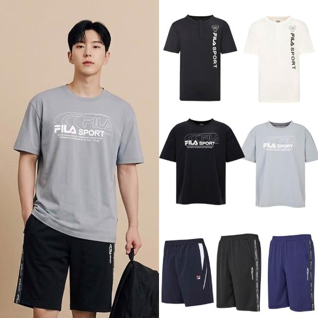 【FILA】男女款 中性款 排汗衫 運動服 短袖上衣 運動褲 (任選)