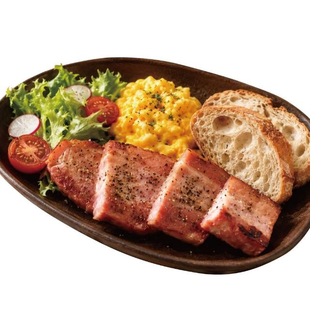 【約克街肉舖】台灣厚切培根10片(100g±10%/片)