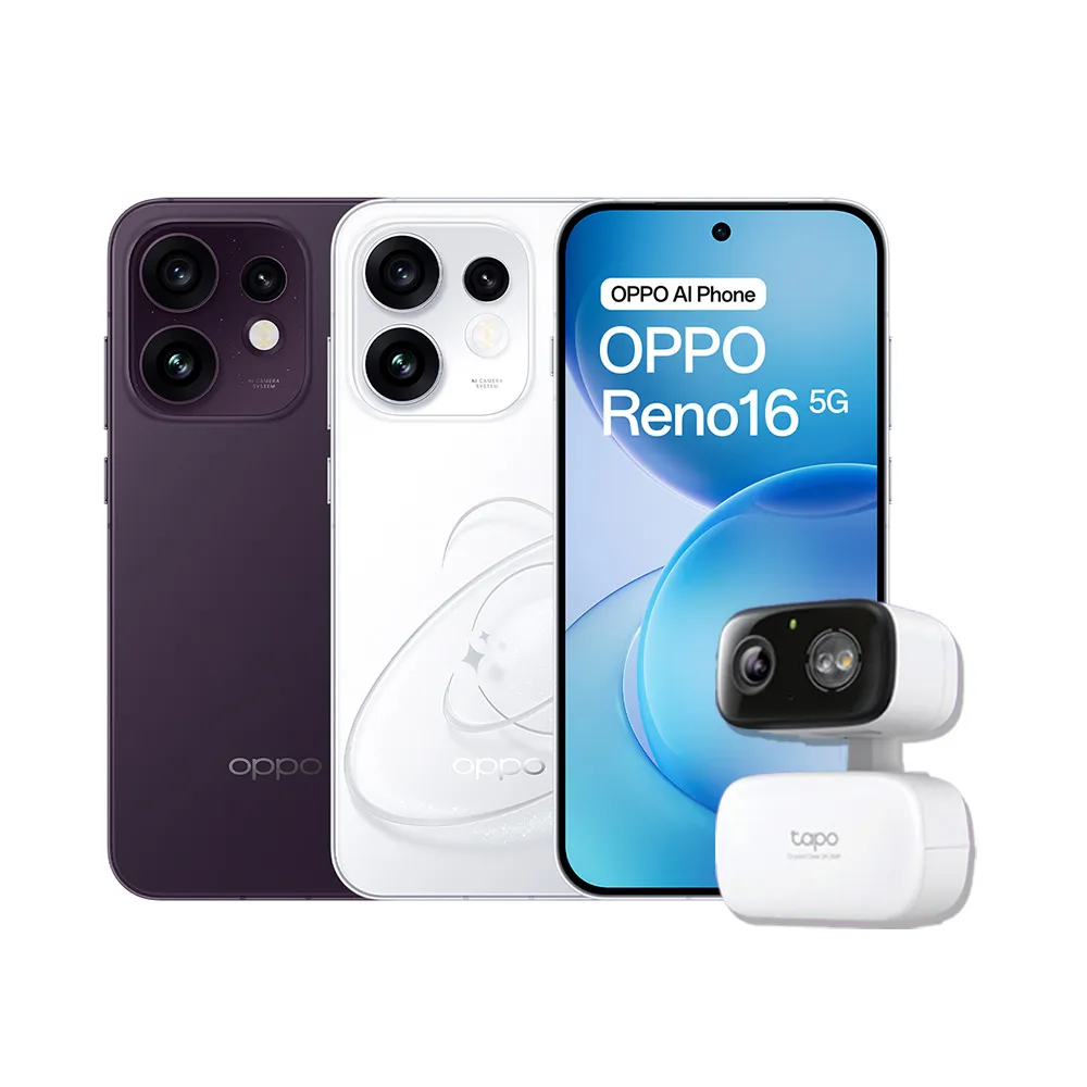 贈2K網路攝影機【OPPO】官方直營 Reno16 6.32吋(8G/256G/高通7Gen4/5000萬畫素主鏡頭)