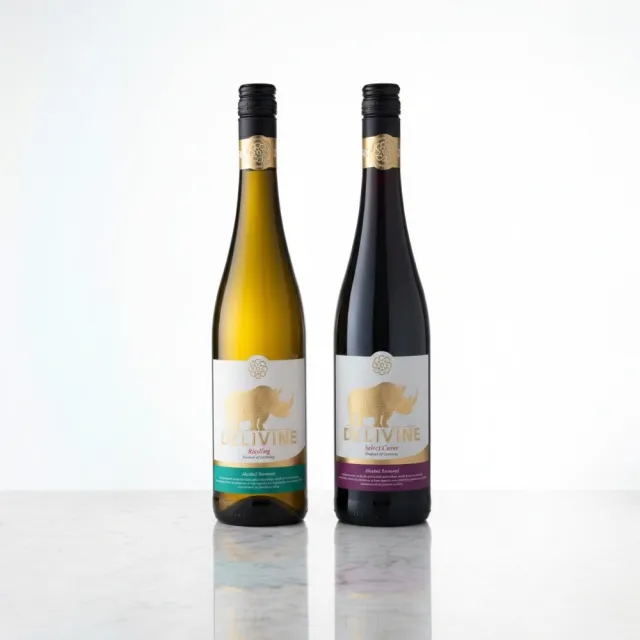 【DELIVINE 德易喝】紅白無酒精葡萄酒 2入組合