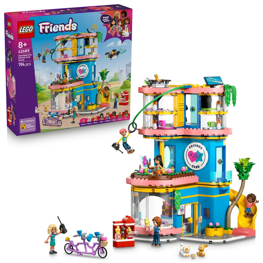 【LEGO 樂高】Friends 42689 心湖城好朋友會所(創意力遊戲 扮家家酒 積木 玩具)
