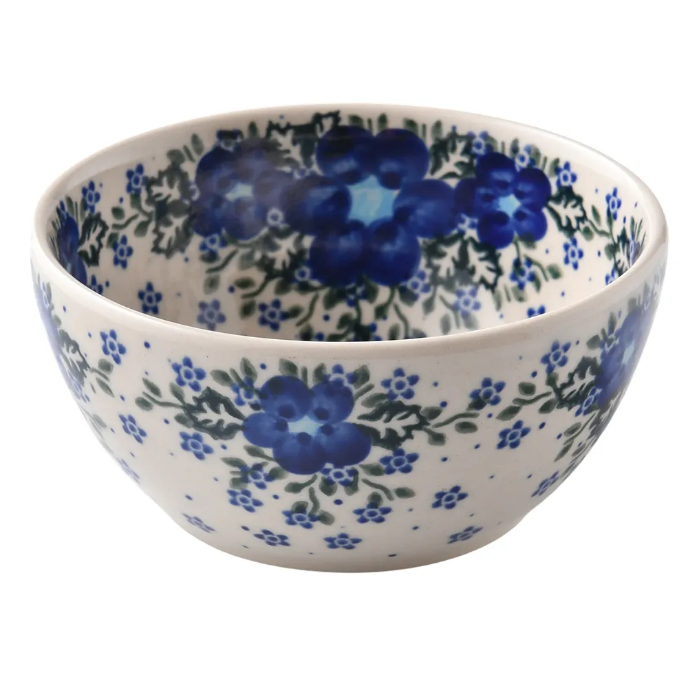 【美學生活 波蘭陶】波蘭陶 Vena  沙拉碗 餐碗 湯碗 13.5cm 波蘭手工製(青花涼夏系列)