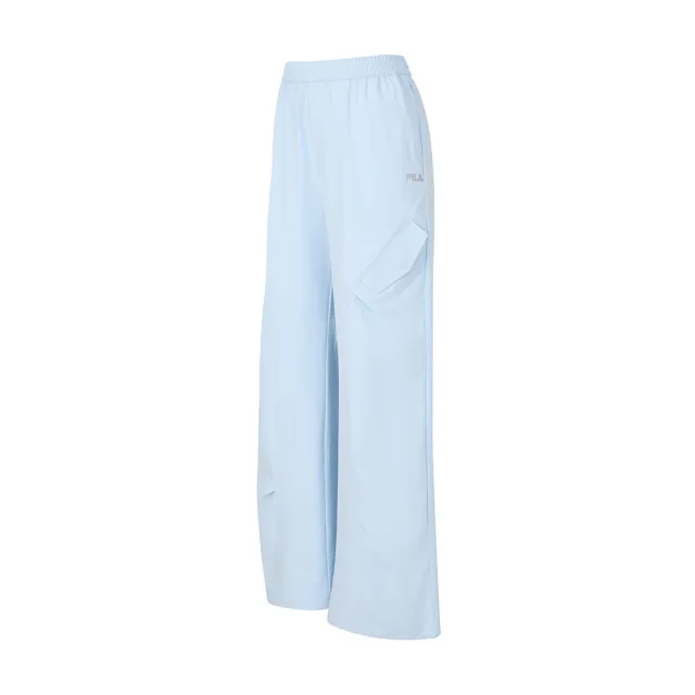 【FILA】FILA 女平織長褲-水藍 5PNA-5330-SB