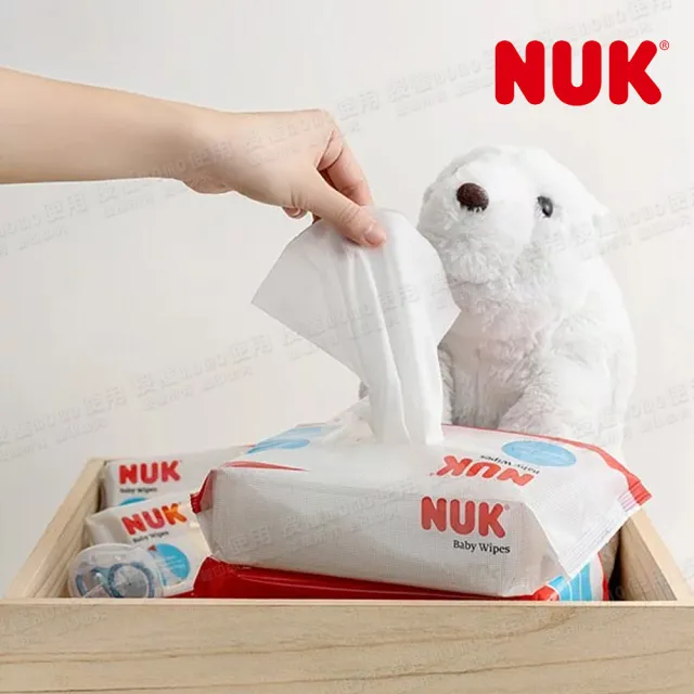 【NUK 官方直營】濕紙巾含蓋成箱購80抽x40包(2箱)