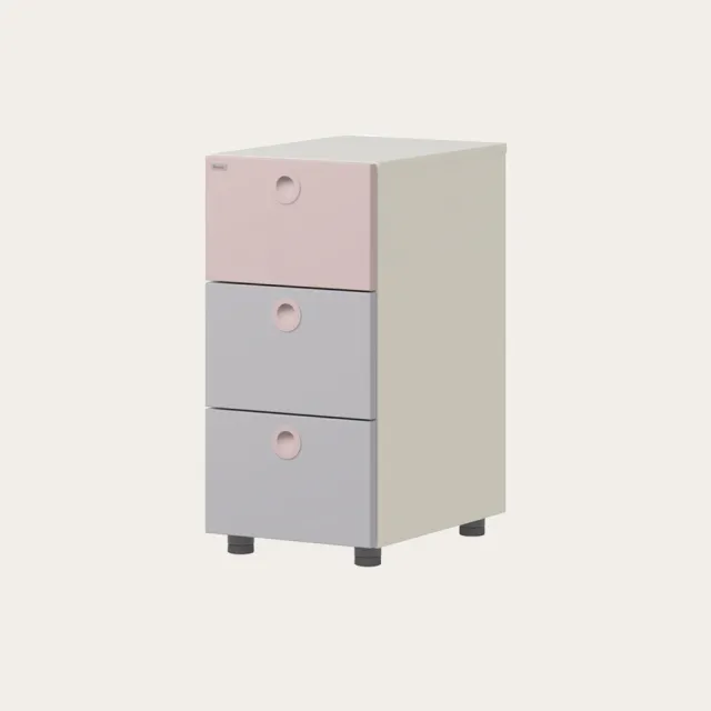 【iloom 怡倫家居】LINKI PLUS 3層書桌抽屜櫃 四色可選(移動抽屜 滑輪抽屜 抽屜櫃 三層櫃 收納櫃)