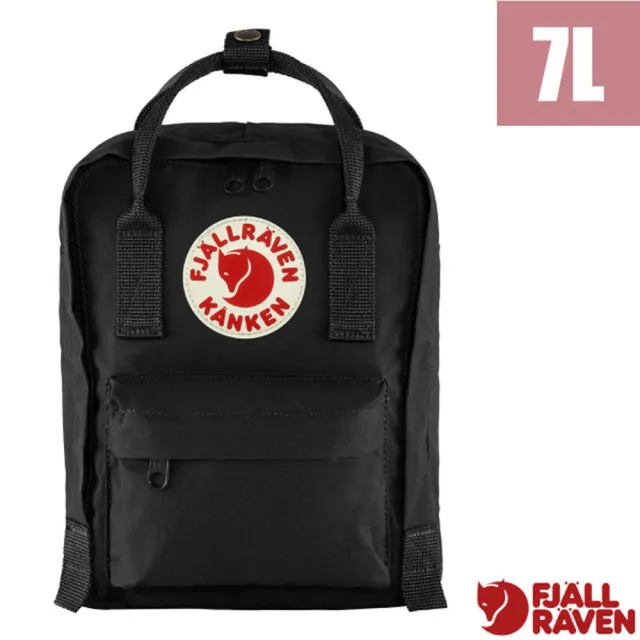 【Fjallraven】雙11 Kanken mini 防潑水輕便隨身背包7L.雙肩後背包/ 23561-550 黑色