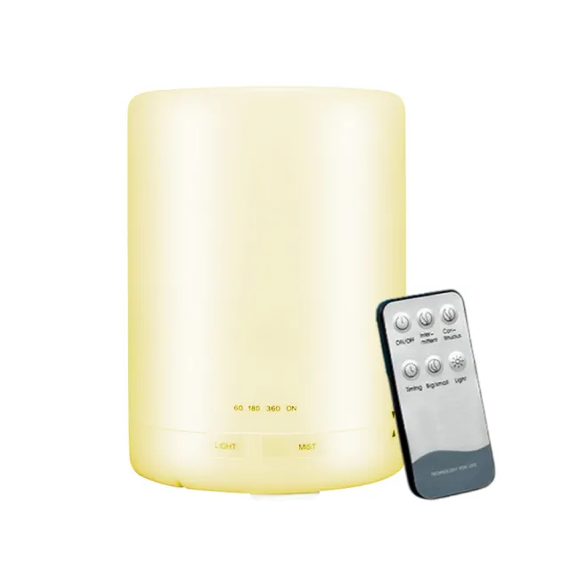【LIFE SHOP】無印風 香氛精油水氧機/直款300ml 暖光/彩光 香薰機 加濕器