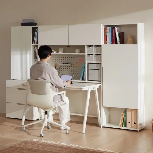 【iloom 怡倫家居】ROY 1200型5層收納書桌組(書桌 桌子 電腦桌 工作桌 辦公桌 學生書桌)