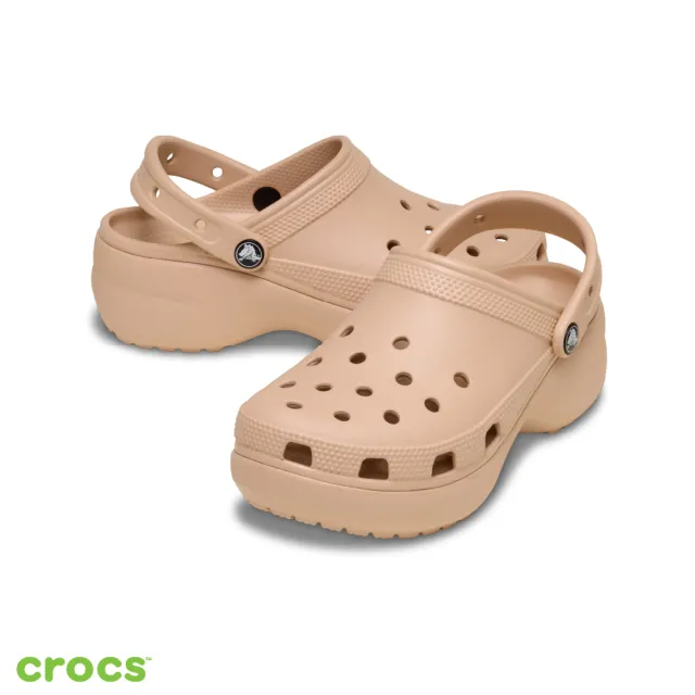 【Crocs】女鞋 經典厚底克駱格 洞洞鞋涼鞋(206750)