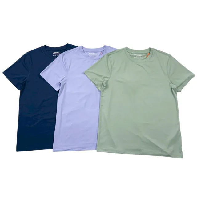 【MERRELL】絲滑天絲 Merrell 女款 短T 防曬 UPF50+ 素T 吸濕排汗 速乾 休閒 運動 短袖 T恤 @1952