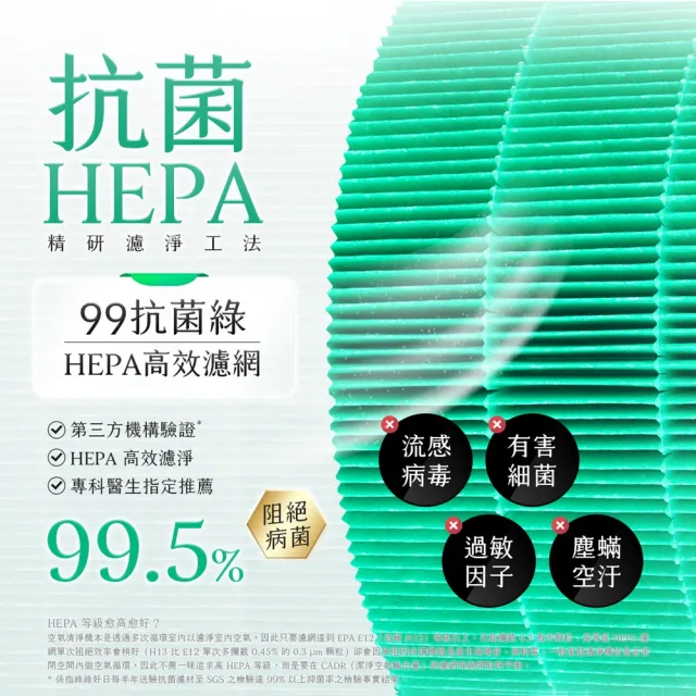 【綠綠好日】一年份_適用 Honeywell HPA-200APTW/HPA-5250WTW HEPA抗菌濾網+沸石活性碳(濾芯 活性碳除臭)