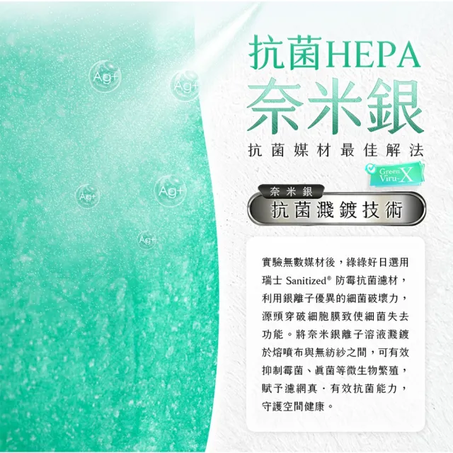 【綠綠好日】一年份_適用 Honeywell HPA-200APTW/HPA-5250WTW HEPA抗菌濾網+沸石活性碳(濾芯 活性碳除臭)