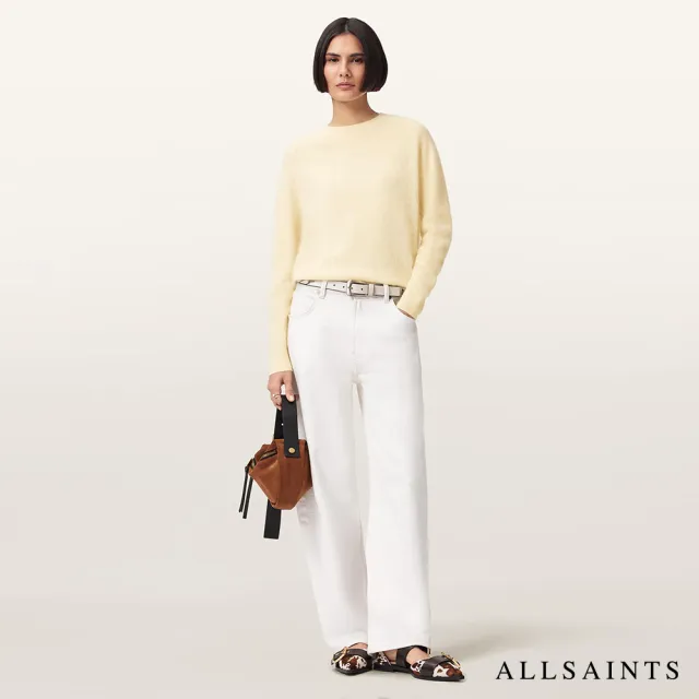 【ALLSAINTS】REBEL 喀什米爾寬鬆羊毛上衣-黃 W027KE(舒適版型)