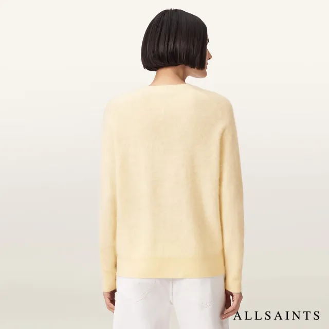 【ALLSAINTS】REBEL 喀什米爾寬鬆羊毛上衣-黃 W027KE(舒適版型)