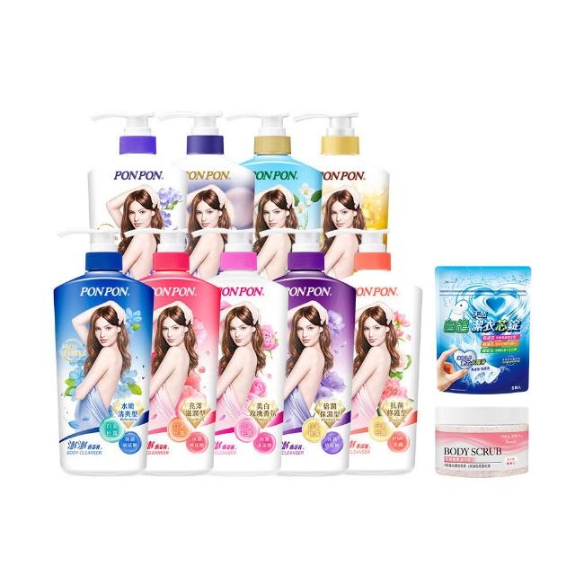 【PONPON 澎澎】香浴乳-1200gx3(清爽/滋潤/保濕/美白/煥膚/緊緻/彈潤/鎖水/修護 任選)