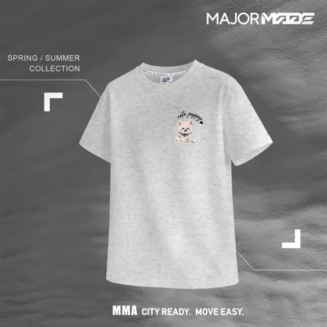 【MAJOR MADE】刺繡CUTE PUPPY棉短T(圖案短T/自訂款短T/刺繡上衣)
