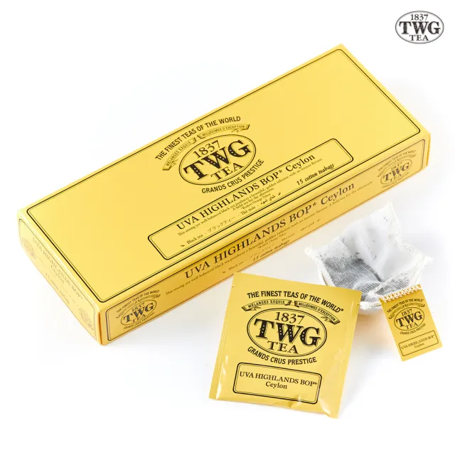 【TWG Tea】手工純棉茶包 烏瓦高地 15包/盒(Uva Highland-Ceylon BOP;紅茶)(其他規格)