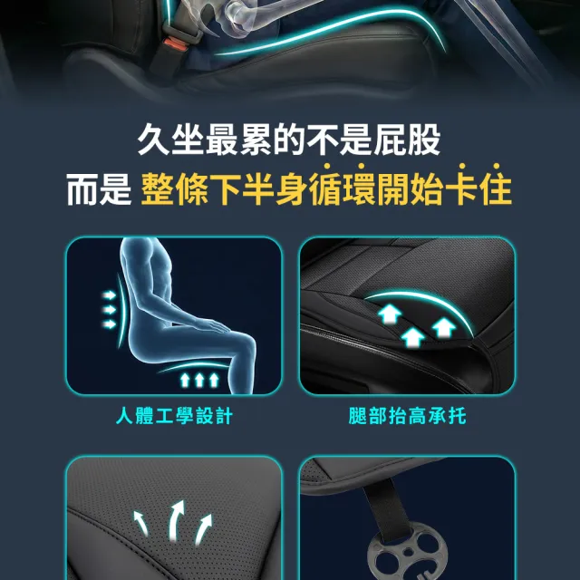 【ANBORTEH 安伯特】一體式 護腰+座墊組(車用腰枕 車用靠腰墊 汽車靠墊 車用座墊 汽車坐墊)