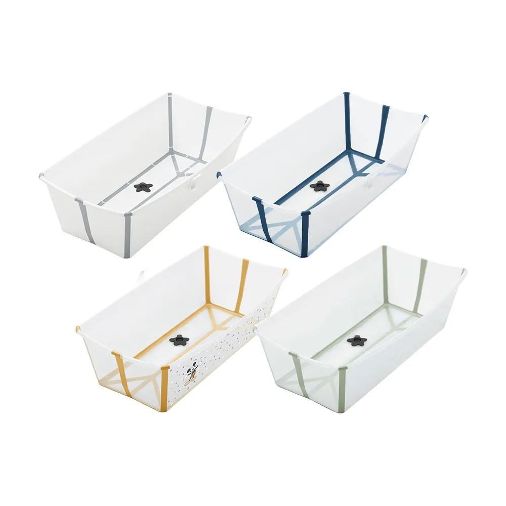 【STOKKE】官方授權 Flexi Bath 折疊式浴盆 感溫水塞 X-Large加大版 不含浴架(多款可選)