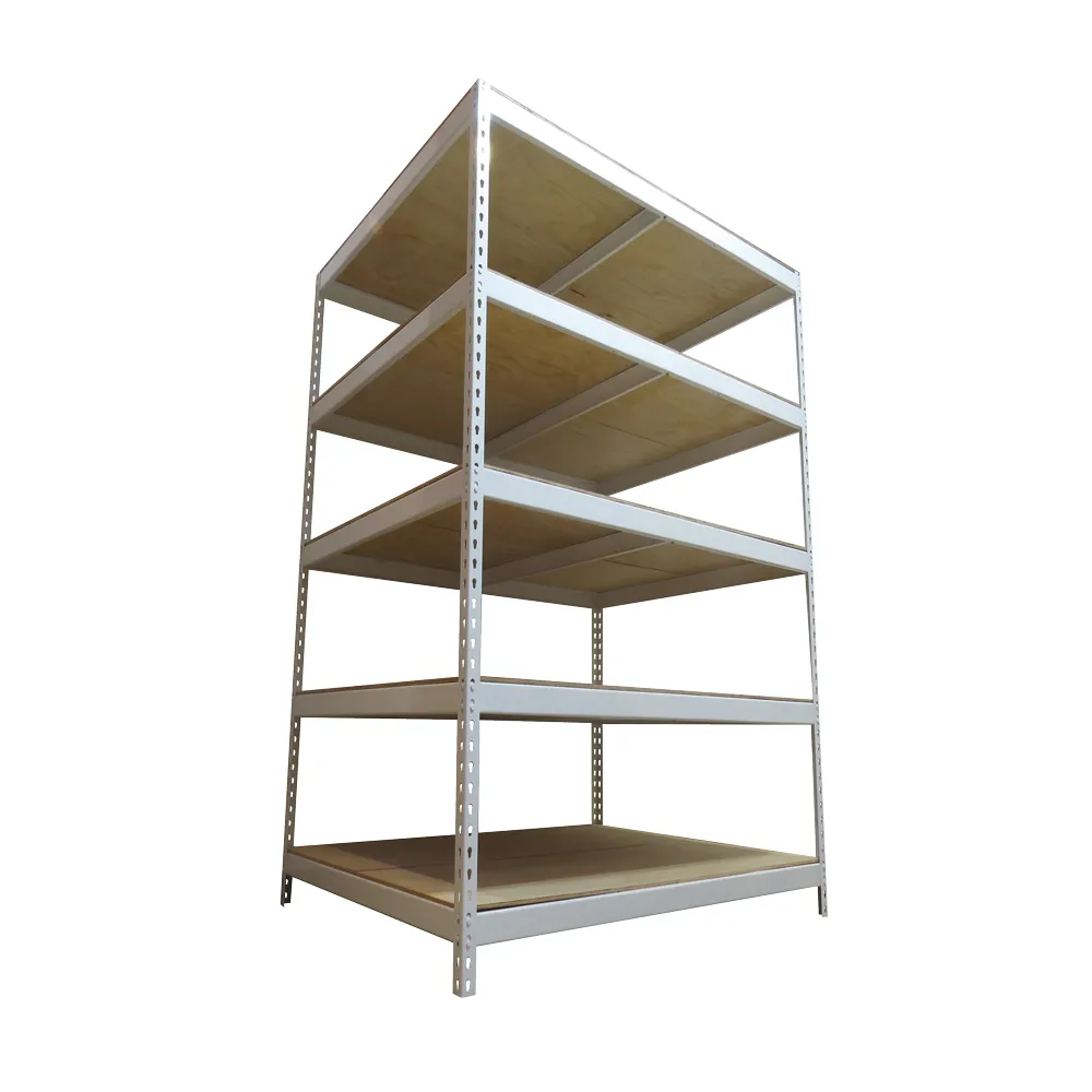 【空間特工】工業風白色免螺絲角鋼五層架150x120x150(置物架/電器櫃/倉儲架/鐵架/耐重層架/展示架/鐵架)