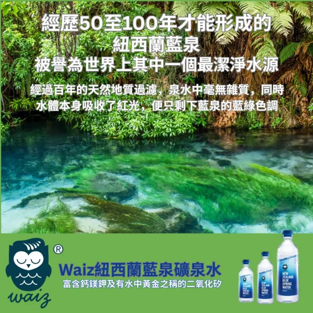 【Waiz】Waiz紐西蘭藍泉礦泉水500mlx24入/箱(官方直營 清真認證)