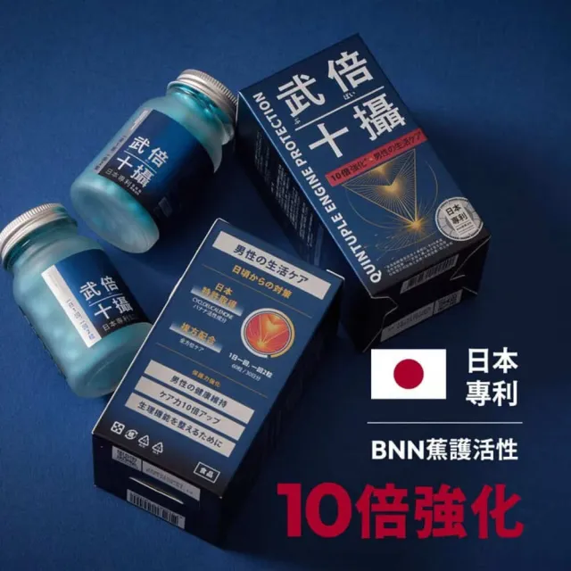 【TAIZAKU 火星生技】武倍十攝二入組 60錠/盒(BNN蕉互活性 南瓜籽 茄紅素 鋅 破壁花粉 男性保健)