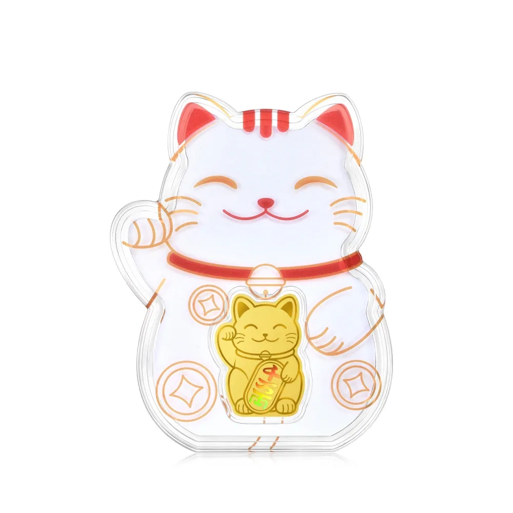 【點睛品】幸運招財貓 黃金金片