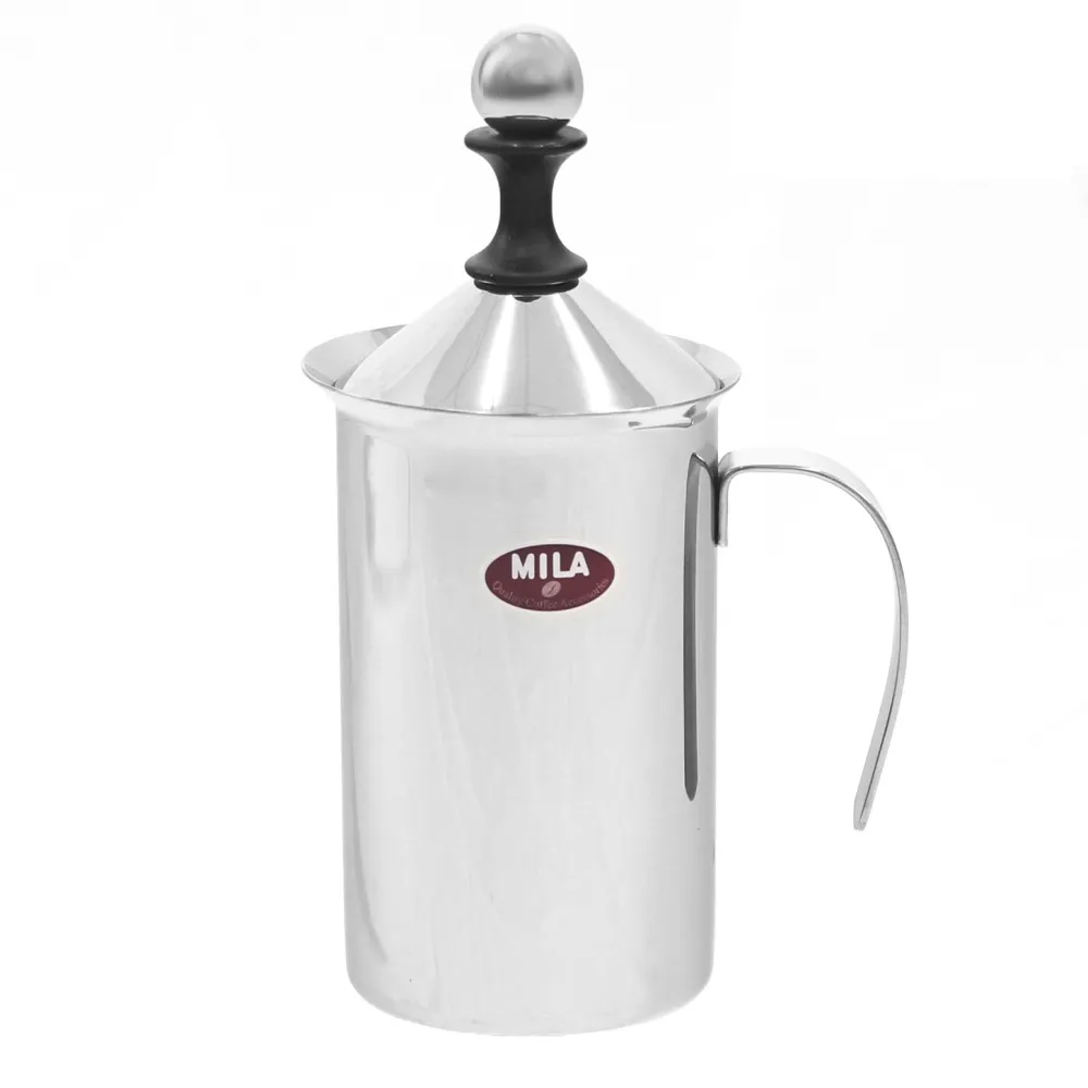 【MILA】雙層濾網奶泡杯300ml(雙層不鏽鋼濾網奶泡杯)