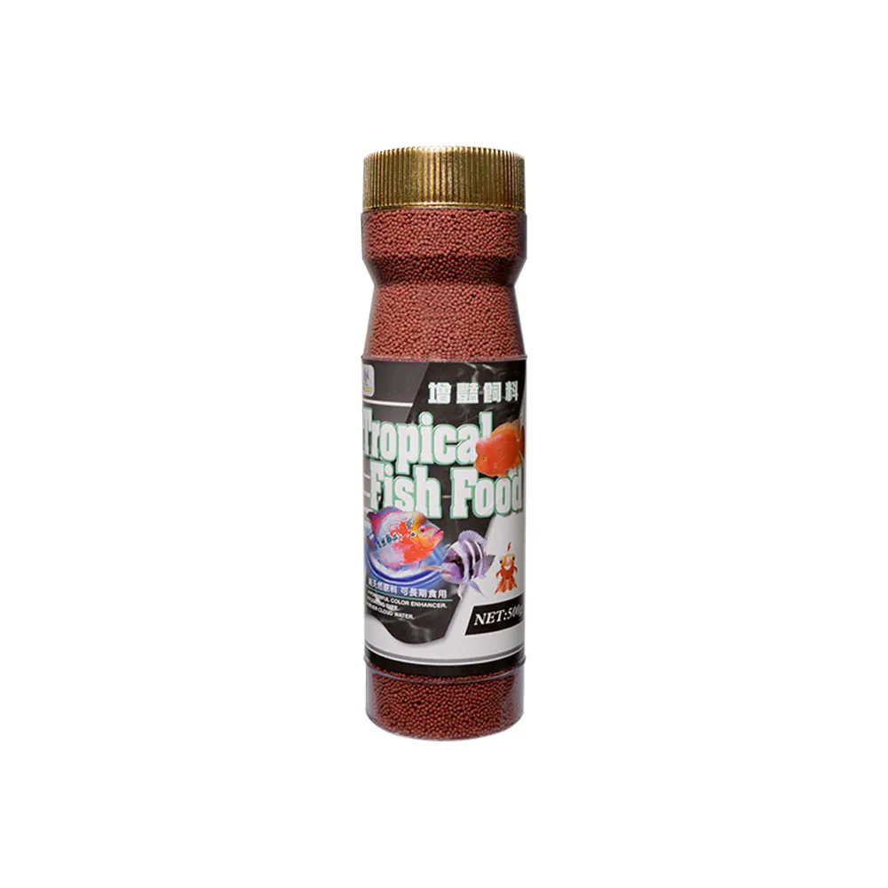 【AQUAFUN 水之樂】增豔飼料 小粒 1000ml/500g(適用熱帶魚/七彩/血鸚鵡/慈鯛科/金魚)