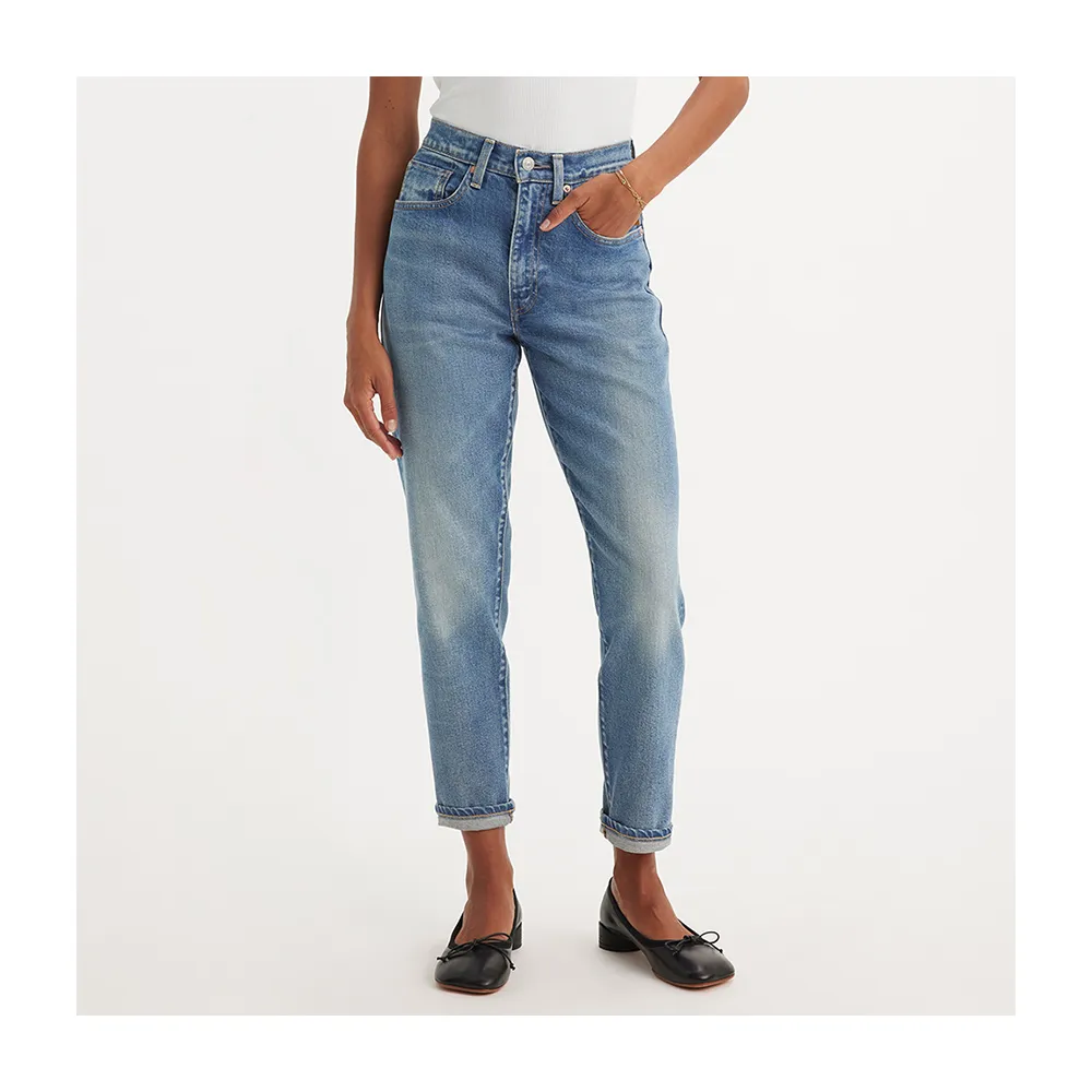 【LEVIS】MOJ日本面料 高腰BOYFRIEND男友褲 / 彈性布料 / 及踝款 熱賣單品 A5893-0004