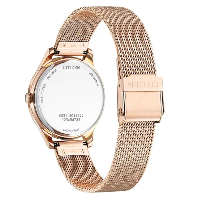 【CITIZEN 星辰】亞洲限定 光動能 白蝶貝 米蘭帶女錶 日系時尚 防水手錶 -32mm(EM0508-80Y)