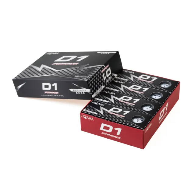 【HONMA 本間高爾夫】三層球 高爾夫球GOLF BALL D1 SPEEDMONSTER 2023 BT2302/新款BT2504(3盒組)