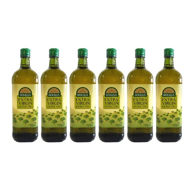 【慕雅利華】BOVEDA柏菲答特級初榨冷壓橄欖油1000ml X 6瓶(可生飲/酸價0.29%/無彈跳油嘴/效期2026-290311)