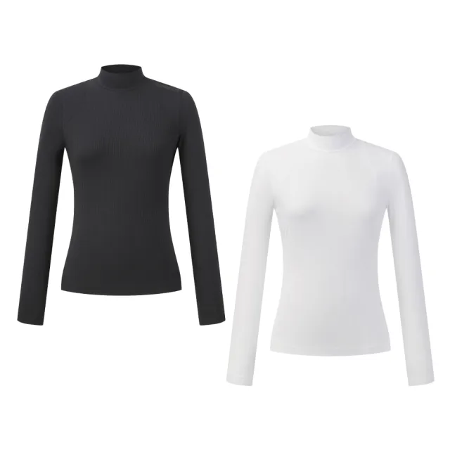 【DESCENTE】GOLF 迪桑特 Mock-Neck 女款 高爾夫上衣 高領長袖 運動上衣(兩色任選)