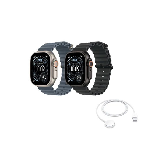 watch充電線組【Apple】Apple Watch Ultra3 2025 GPS+行動網路 49mm(鈦金屬錶殼搭配海洋錶帶)