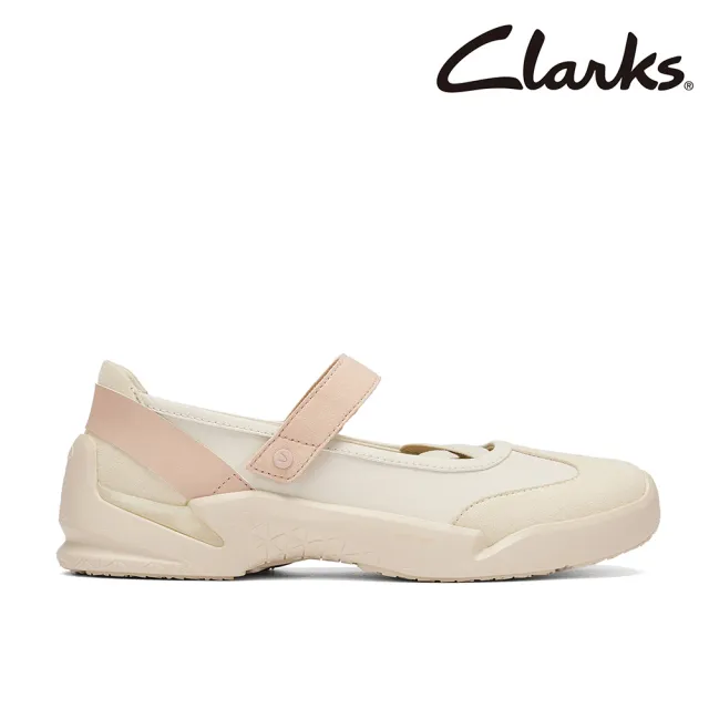【Clarks】女鞋 輕鬆走 Tri Ease Jen真皮魔鬼氈瑪莉珍 休閒鞋 (粉色)(CLF87346C)