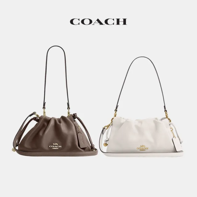 【COACH】蔻馳官方直營 FAYE褶飾單肩包 拉繩包-多色任選(CV529)